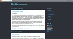 Desktop Screenshot of geeklymusings.blogspot.com
