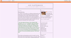 Desktop Screenshot of joypatterson.blogspot.com