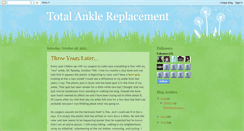 Desktop Screenshot of mytotalanklereplacement.blogspot.com