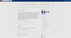 Desktop Screenshot of dancepedagogy.blogspot.com