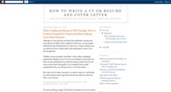 Desktop Screenshot of howtowritecvresumecoverletter.blogspot.com