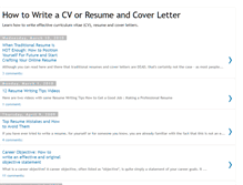 Tablet Screenshot of howtowritecvresumecoverletter.blogspot.com