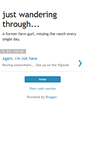 Mobile Screenshot of justwanderingthrough.blogspot.com