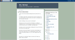 Desktop Screenshot of mrsberman.blogspot.com