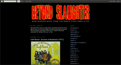 Desktop Screenshot of beyondslaughter.blogspot.com