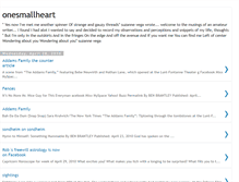 Tablet Screenshot of onesmallheart.blogspot.com