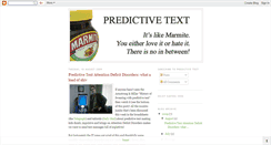 Desktop Screenshot of predictivetext.blogspot.com