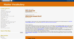 Desktop Screenshot of mastervocab.blogspot.com