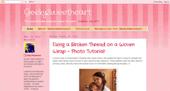 Desktop Screenshot of geekysweetheart.blogspot.com