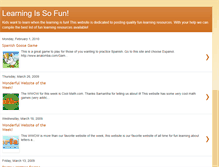 Tablet Screenshot of learningissofun.blogspot.com