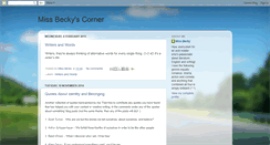 Desktop Screenshot of missbeckycorner.blogspot.com