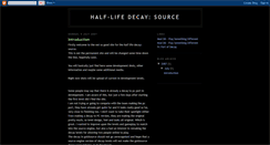 Desktop Screenshot of halflifedecay.blogspot.com