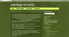 Desktop Screenshot of ontologyofemily.blogspot.com