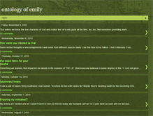 Tablet Screenshot of ontologyofemily.blogspot.com