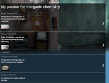 Tablet Screenshot of mypassionforinorganicchemistry.blogspot.com