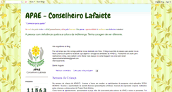 Desktop Screenshot of apaeconselheirolafaiete.blogspot.com