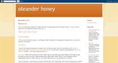 Desktop Screenshot of oleanderhoney.blogspot.com