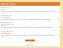 Tablet Screenshot of oleanderhoney.blogspot.com