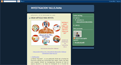 Desktop Screenshot of investigacionvallejiana.blogspot.com
