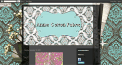 Desktop Screenshot of anniecottonfabric.blogspot.com