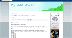 Desktop Screenshot of my-www-world.blogspot.com