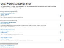 Tablet Screenshot of crimevictimswithdisabilities.blogspot.com