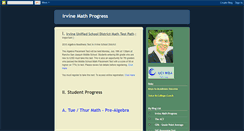 Desktop Screenshot of irvinemathprogress.blogspot.com