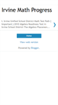 Mobile Screenshot of irvinemathprogress.blogspot.com