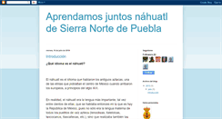 Desktop Screenshot of nahuatlsierranortedepuebla.blogspot.com