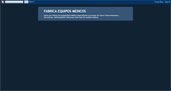 Desktop Screenshot of fabricadeequiposmedicos.blogspot.com