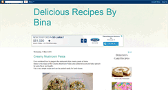 Desktop Screenshot of deliciousrecipesbybina.blogspot.com