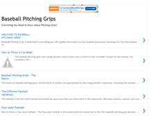Tablet Screenshot of baseballpitchinggrips.blogspot.com