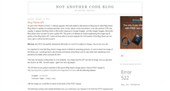 Desktop Screenshot of notanothercodeblog.blogspot.com