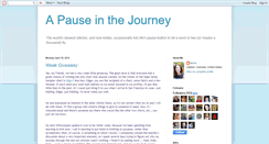 Desktop Screenshot of apauseinthejourney.blogspot.com