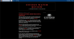 Desktop Screenshot of citizen-watch-review.blogspot.com