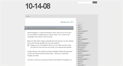 Desktop Screenshot of 10-14-08.blogspot.com