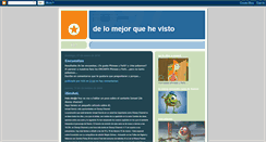 Desktop Screenshot of delomejorquehevisto.blogspot.com