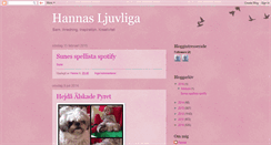 Desktop Screenshot of hannasljuvliga.blogspot.com