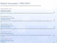 Tablet Screenshot of medicaltranscriptionfreeinfo.blogspot.com