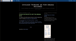 Desktop Screenshot of chicagotribuneadforobamarecords.blogspot.com