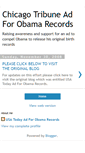 Mobile Screenshot of chicagotribuneadforobamarecords.blogspot.com