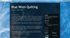 Desktop Screenshot of bluewrenquilting.blogspot.com