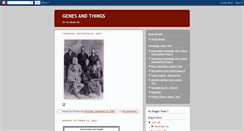Desktop Screenshot of genesandthings.blogspot.com
