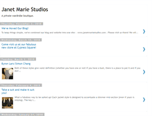 Tablet Screenshot of janetmariestudios.blogspot.com