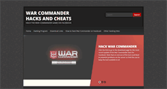 Desktop Screenshot of hackwarcommander.blogspot.com