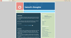 Desktop Screenshot of hwoodthoughts.blogspot.com