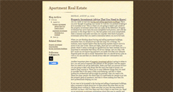 Desktop Screenshot of apartment-investment.blogspot.com