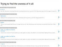 Tablet Screenshot of findingtheoneness.blogspot.com