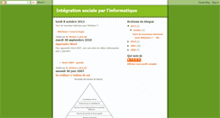 Desktop Screenshot of integrationinformatique.blogspot.com