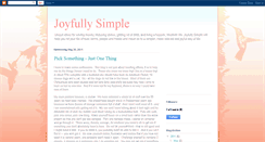 Desktop Screenshot of joyfullysimple.blogspot.com